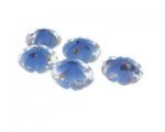 20mm Sky Blue Flower Lampwork Glass Bead, 5 beads 20mm Sky Blue Flower Lampwork Glass Bead, 5 beads