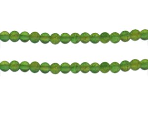 (image for) 6mm 2xGreens Crackle Frosted Duo Bead, approx. 46 beads