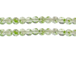 (image for) 8mm Zinnia Crackle Spray Glass Bead, approx. 51 beads