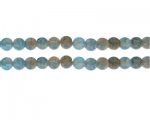 8mm Burnt Orange/Blue Duo-Style Glass Bead, approx. 35 beads