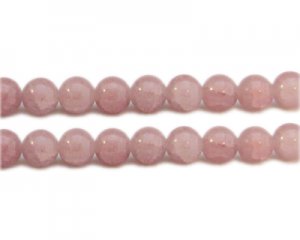 12mm Dusty Pink Gemstone-Style Glass Bead, approx. 21 beads