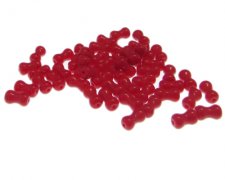(image for) Approx. 1oz. x 8x4mm Red Peanut Glass Beads
