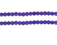 (image for) 6mm Purple Sea/Beach-Style Glass Bead, approx. 41 beads