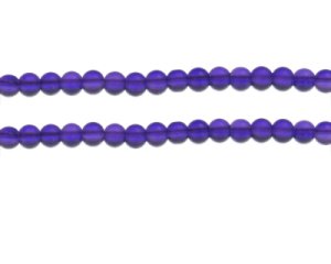 (image for) 6mm Purple Sea/Beach-Style Glass Bead, approx. 41 beads
