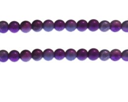 (image for) 8mm Drizzled Purples Glass Bead, approx. 36 beads