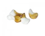28 x 18mm Gold / White Twirl Lampwork Bead, 4 beads 28 x 18mm Gold / White Twirl Lampwork Bead, 4 beads