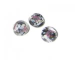 14mm Black Floral Flat Round Handmade Lampwork Bead, 4 beads 14mm Black Floral Flat Round Handmade Lampwork Bead, 4 beads
