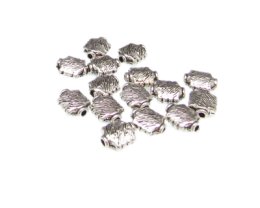 (image for) 10 x 8mm Silver Metal Spacer Bead, approx. 15 beads
