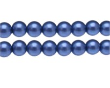 (image for) 12mm Navy Glass Pearl Bead, approx. 18 beads
