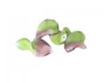 28 x 18mm Apple Green / Plum Twirl Lampwork Bead, 4 beads 28 x 18mm Apple Green / Plum Twirl Lampwork Bead, 4 beads