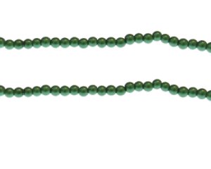 (image for) 4mm Emerald Glass Pearl Bead, approx. 104 beads