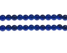 (image for) 8mm Blue Marble-Style Glass Bead, approx. 55 beads
