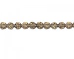 8mm Silver Faceted Glass Bead, 14" string 8mm Silver Faceted Glass Bead, 14" string
