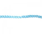 4mm Turquoise Pressed Glass Round Glass Bead, 12" string 4mm Turquoise Pressed Glass Round Glass Bead, 12" string