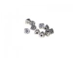 6mm Silver Triangle Etched Metal Spacer Bead, 10 beads 6mm Silver Triangle Etched Metal Spacer Bead, 10 beads