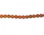 6mm Golden Brown Faceted Glass Bead, 13" string