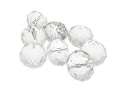 (image for) 16 x 12mm Crystal Faceted Rondelle Glass Bead, 8 beads