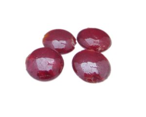 (image for) 20mm Deep Red Lampwork Glass Bead, 5 beads