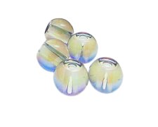 (image for) 16mm Moonlit Galaxy Luster Glass Bead, 5 beads, large hole