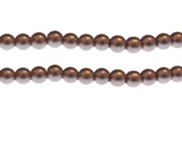 (image for) 8mm Copper Glass Pearl Bead, approx. 54 beads