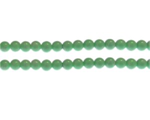 (image for) 6mm Green Sparkle Abstract Glass Bead, approx. 43 beads