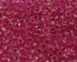 (image for) 11/0 Fuchsia Luster Glass Seed Beads, 1oz. bag