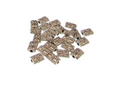 (image for) 8 x 6mm Silver Rectangle Metal Spacer Bead, approx. 25 beads