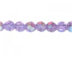 12mm Lilac AB Finish Faceted Glass Bead, 14" string 12mm Lilac AB Finish Faceted Glass Bead, 14" string