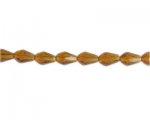 10 x 8mm Deep Gold Faceted Drop Bead, 13" string 10 x 8mm Deep Gold Faceted Drop Bead, 13" string