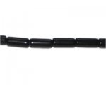 10 x 4mm Black Pressed Glass Tube Bead, 13" string 10 x 4mm Black Pressed Glass Tube Bead, 13" string