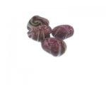 20mm Plum Pattern Heart Lampwork Glass Bead, 4 beads 20mm Plum Pattern Heart Lampwork Glass Bead, 4 beads