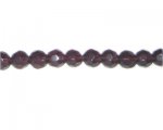 8mm Plum Faceted Round Glass Bead, 13" string 8mm Plum Faceted Round Glass Bead, 13" string