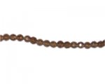 6mm Brown Faceted Glass Bead, 12" string 6mm Brown Faceted Glass Bead, 12" string