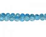 10mm Turquoise Crackle Glass Bead, faded. No Returns! 10mm Turquoise Crackle Glass Bead, faded. No Returns!