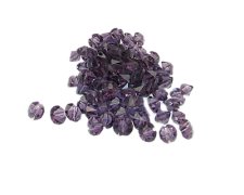(image for) Approx. 1oz. x 6mm Purple Faceted Glass Bicone Beads