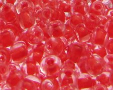 (image for) 6/0 Strawberry Red Inside-Color Glass Seed Beads, 1oz. bag