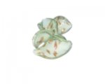 26 x 16mm Pale Green Twirl Foil Lampwork Bead, 4 beads 26 x 16mm Pale Green Twirl Foil Lampwork Bead, 4 beads
