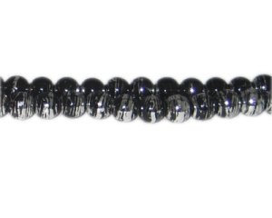 (image for) 8mm Black Thunder Abstract Glass Bead, approx. 35 beads