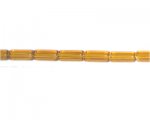 10 x 4mm Gold Pressed Glass Tube Bead, 13" string 10 x 4mm Gold Pressed Glass Tube Bead, 13" string