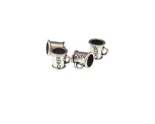 (image for) 10mm Mug Silver Metal Charms, 4 charms
