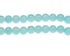 (image for) 10mm Light Blue Gemstone-Style Glass Bead, approx. 17 beads