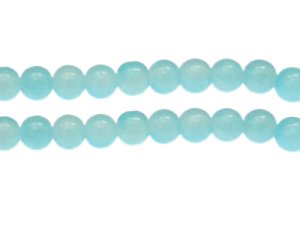 (image for) 10mm Light Blue Gemstone-Style Glass Bead, approx. 17 beads