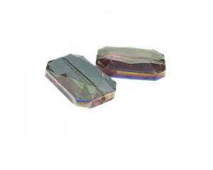 (image for) 26 x 18mm Luster Rectangle Glass Bead, 2 beads