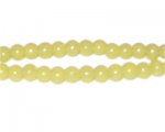 6mm Mellow Yellow Jade-Style Glass Bead, approx. 55 beads 6mm Mellow Yellow Jade-Style Glass Bead, approx. 55 beads