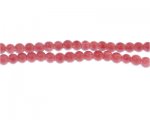6mm Raspberry Jade-Style Glass Bead, approx. 77 beads
