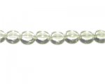 10mm Pale Yellow Pressed Glass Flat Round Bead, 14" string 10mm Pale Yellow Pressed Glass Flat Round Bead, 14" string