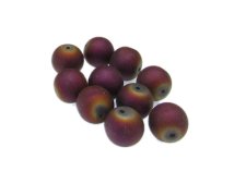 (image for) 12mm Purple Luster Druzy-Style Glass Bead, 10 beads