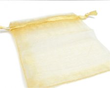 (image for) 2.75 x 3.25" Gold Organza Gift Bag - 5 bags