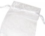 3.5 x 4.75" White Organza Gift Bag - 3 bags