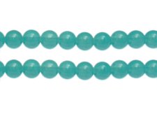 (image for) 10mm Sea Aqua Jade-Style Glass Bead, approx. 21 beads